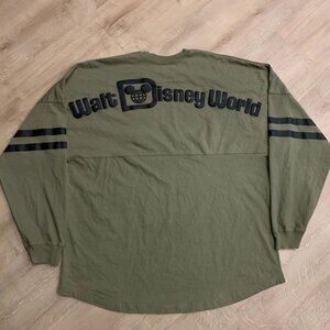 Walt Disney World Parks Spirit Jersey Shirt Olive Army Green Adult Size XXL